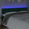 Tête de lit à LED Vert foncé 180x5x78/88 cm Velours 627236627236