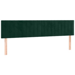Tête de lit à LED Vert foncé 180x5x78/88 cm Velours 627236627236