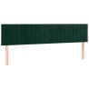 Tête de lit à LED Vert foncé 180x5x78/88 cm Velours 627236627236