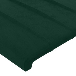 Tête de lit à LED Vert foncé 180x5x78/88 cm Velours 627236627236