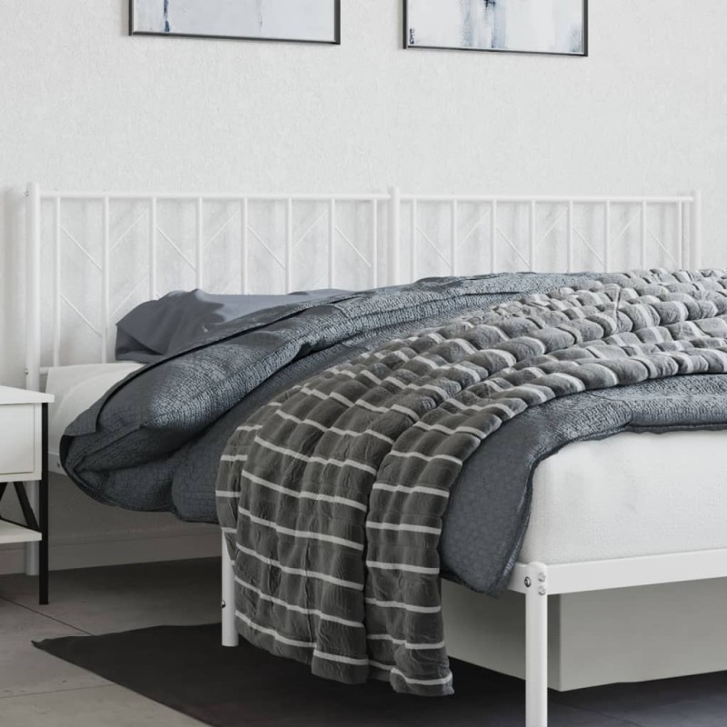 Tête de lit métal blanc 193 cm Tête de lit métal blanc 193 cm