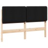 Tête de lit capitonnée Marron et Noir 150 cm Pin massif 627240627240