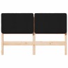 Tête de lit capitonnée Marron et Noir 150 cm Pin massif 627240627240