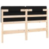 Tête de lit capitonnée Marron et Noir 150 cm Pin massif 627240627240