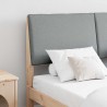 Tête de lit capitonnée Gris clair 150 cm Pin massif 627241627241