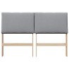 Tête de lit capitonnée Gris clair 150 cm Pin massif 627241627241