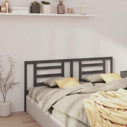 Tête de lit Gris 206x4x100 cm Bois de pin massif 627242627242