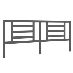 Tête de lit Gris 206x4x100 cm Bois de pin massif 627242627242