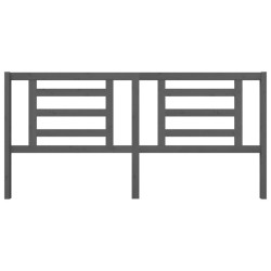 Tête de lit Gris 206x4x100 cm Bois de pin massif 627242627242