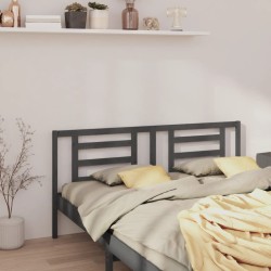 Tête de lit Gris 206x4x100 cm Bois de pin massif 627242627242