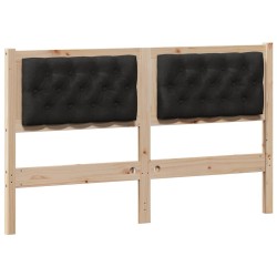 Tête de lit Autre Marron et noir 150 cm Bois massif en pin 627244627244