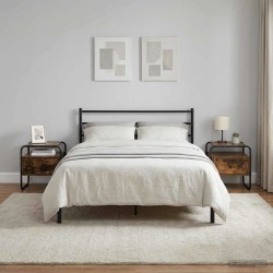 Table de chevet 2 pc Chêne fumé Bois d'ingénierie 627245627245