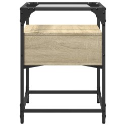 Table de chevet chêne sonoma 40x40x55 cm bois d’ingénierie 627248627248