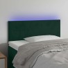 Tête de lit à LED Vert foncé 80x5x78/88 cm Velours 627249627249