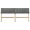 Tête de lit capitonnée Gris foncé 150 cm Pin massif 627253627253