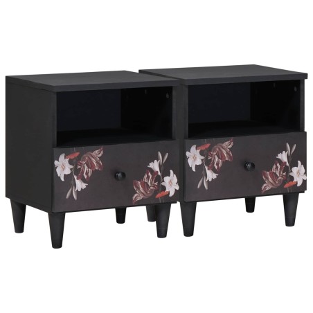 Table de chevet avec tiroir 2 pcs Marron 40 x 33 x 46 cm 627254627254