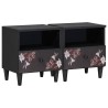 Table de chevet avec tiroir 2 pcs Marron 40 x 33 x 46 cm 627254627254