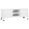 Meuble TV industriel Blanc 105x35x42 cm Métal 627255627255