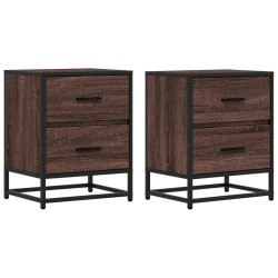 Tables de chevet 2 pcs chêne marron 40x31x50 cm bois ingénierie 627256627256