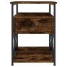Table de chevet chêne fumé 40x42x55 cm bois d'ingénierie 627265627265
