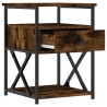 Table de chevet chêne fumé 40x42x55 cm bois d'ingénierie 627265627265