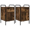 Table de chevet 2 pc Chêne fumé 35 x 36,5 x 61 cm 627266627266