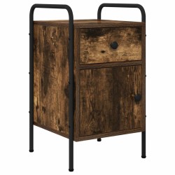 Table de chevet 2 pc Chêne fumé 35 x 36,5 x 61 cm 627266627266