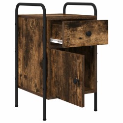 Table de chevet 2 pc Chêne fumé 35 x 36,5 x 61 cm 627266627266