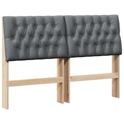 Tête de lit capitonnée Gris foncé 150 cm Pin massif 627270627270