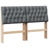 Tête de lit capitonnée Gris foncé 150 cm Pin massif 627270627270