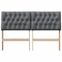 Tête de lit capitonnée Gris foncé 150 cm Pin massif 627270627270