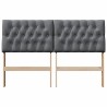 Tête de lit capitonnée Gris foncé 150 cm Pin massif 627270627270
