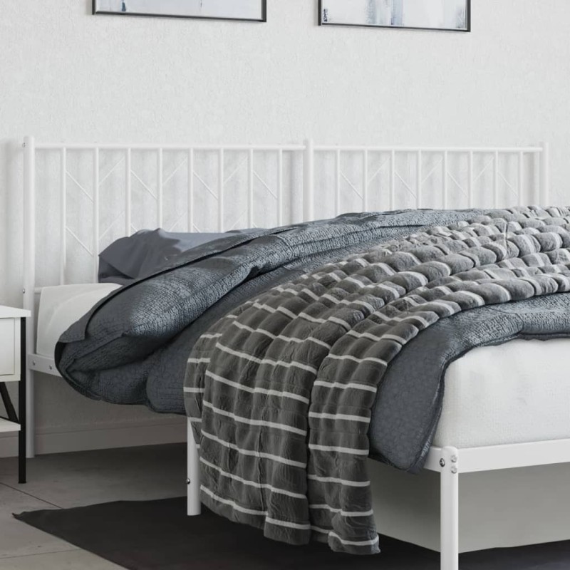 Tête de lit de remplacement métal blanc 180 cm 627277627277