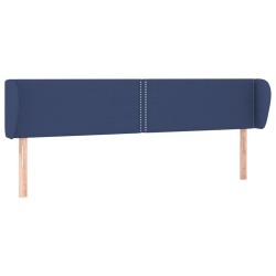 Tête de lit avec oreilles Bleu 203x23x78/88 cm Tissu 627279627279