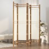 Cloison de séparation pliante 4 panneaux 160 cm Bambou et toile 627280627280