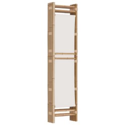 Cloison de séparation pliante 4 panneaux 160 cm Bambou et toile 627280627280