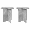 Table d'appoint 2 pcs Gris béton Ø 39 x 38 cm Bois d'ingénierie 627282627282