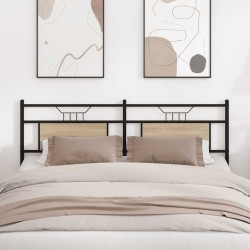 Tête de lit de remplacement chêne sonoma 160 cm bois d'ingénierie et acier 627283627283