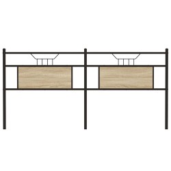Tête de lit de remplacement chêne sonoma 160 cm bois d'ingénierie et acier 627283627283