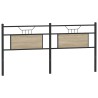 Tête de lit de remplacement chêne sonoma 160 cm bois d'ingénierie et acier 627283627283