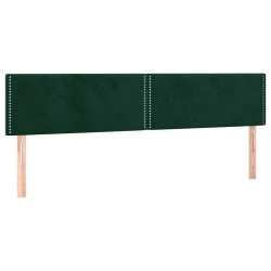 Tête de lit à LED Vert foncé 200x5x78/88 cm Velours 627288627288