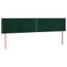 Tête de lit à LED Vert foncé 200x5x78/88 cm Velours 627288627288