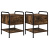 Table de chevet 2 pc Chêne fumé Bois d'ingénierie 627289627289
