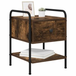 Table de chevet 2 pc Chêne fumé Bois d'ingénierie 627289627289