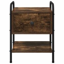 Table de chevet 2 pc Chêne fumé Bois d'ingénierie 627289627289