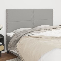 Tête de lit Gris clair 200x5x118/128 cm Tissu 627290627290