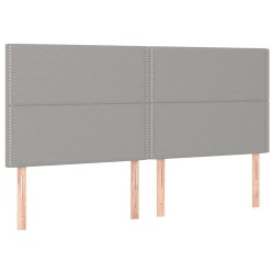 Tête de lit Gris clair 200x5x118/128 cm Tissu 627290627290