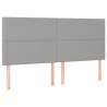 Tête de lit Gris clair 200x5x118/128 cm Tissu 627290627290