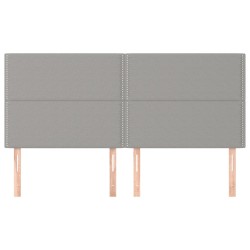 Tête de lit Gris clair 200x5x118/128 cm Tissu 627290627290