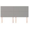 Tête de lit Gris clair 200x5x118/128 cm Tissu 627290627290